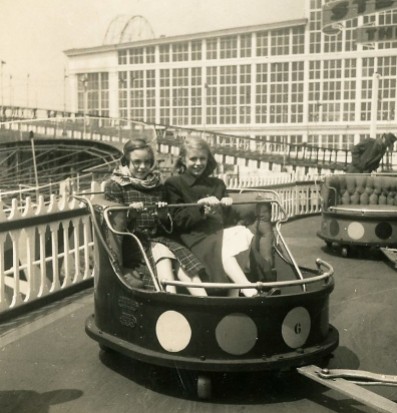 Mom (right) and a friend at Coney Island at Luna Park